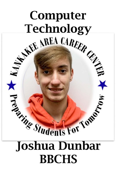 Joshua Dunbar Student of the Quarter for Compuiter Technology.